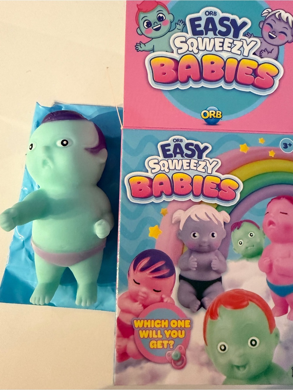 ORB Easy Squeezy Babies Mint Green Squeeze Toy